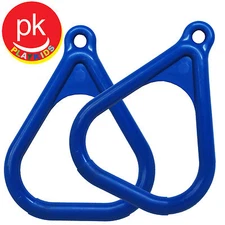 Trapeze Ring Bar Swing set Play playground Backyard Jungle Gym Hand Grip 2 Blue