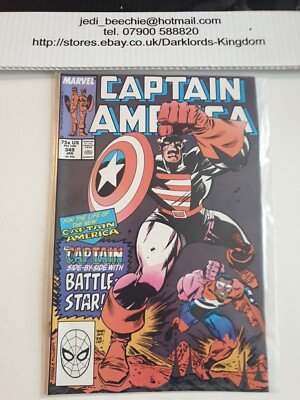 Captain America #349 VFN+ MARVEL COMICS Rare Copper Age Free P&P