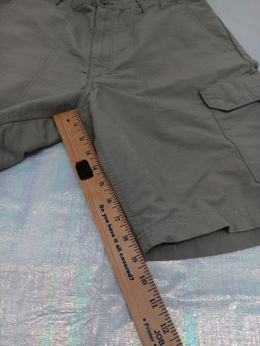 Wrangler Mens 32 Flat Front Cargo Shorts Brown Flaw - Picture 12 of 14