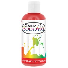 8 oz RED Body Art TEMPORARY TATTOO AIRBRUSH PAINT Ink
