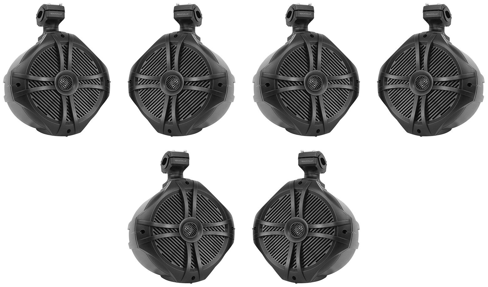 6 Rockville RWB90B Black 8 динамиков для морского вейкборда мощностью 300 Вт с поворотной башней на 360