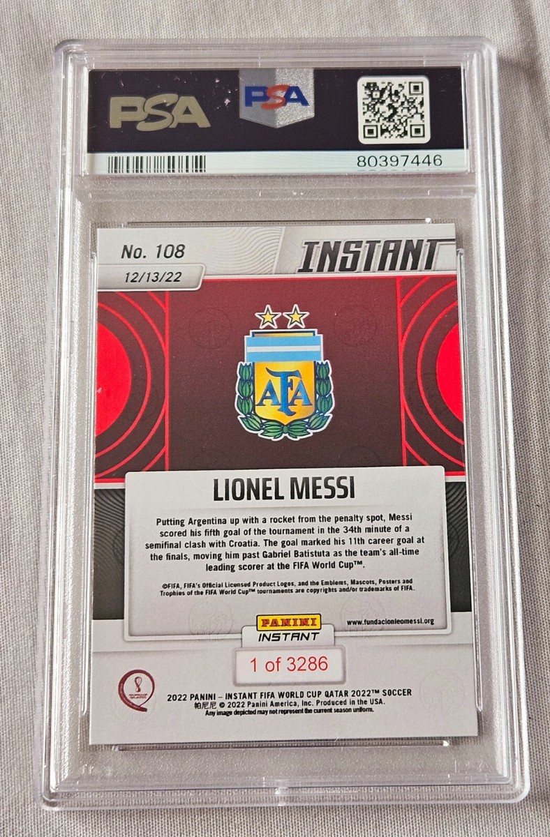 2022 Panini Instant FIFA World Cup Lionel Messi #108 /3286 2022 Panini Instant FIFA World Cup Lionel Messi #108 /3286