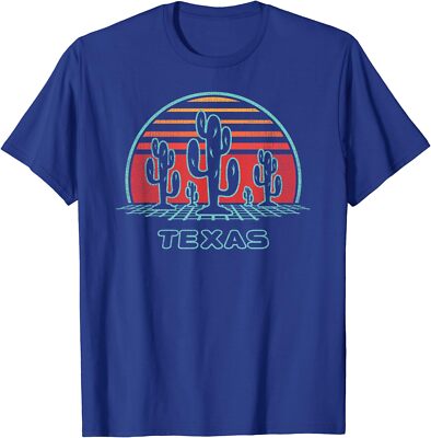 Texas Retro Desert Sunset 80s Style Unisex T-Shirt