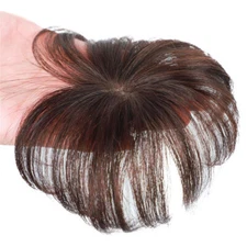 Silk Base Clip In Human Hair Toppers -Loss Thin Hair Top Replacement Straight