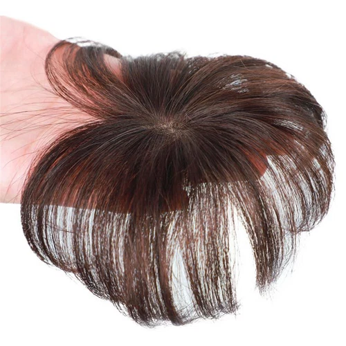 Silk Base Clip In Human Hair Toppers -Loss Thin Hair Top Replacement Straight