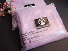 2 PAIR  Tony's Sheer Curtains 150D Plain Linen Light Airy Panels  Lilac 95"