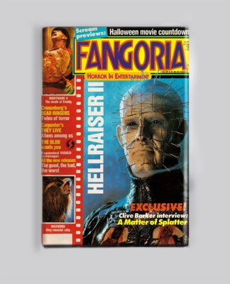 HELLRAISER 2 PINHEAD / FANGORIA MAGAZINE - 2''x3'' POSTER MAGNET horror vhs