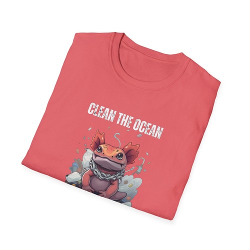 Axolotl Save the Ocean T-Shirt | Wildlife Lover Tee Conservation & Activist Gift - Picture 13 of 57
