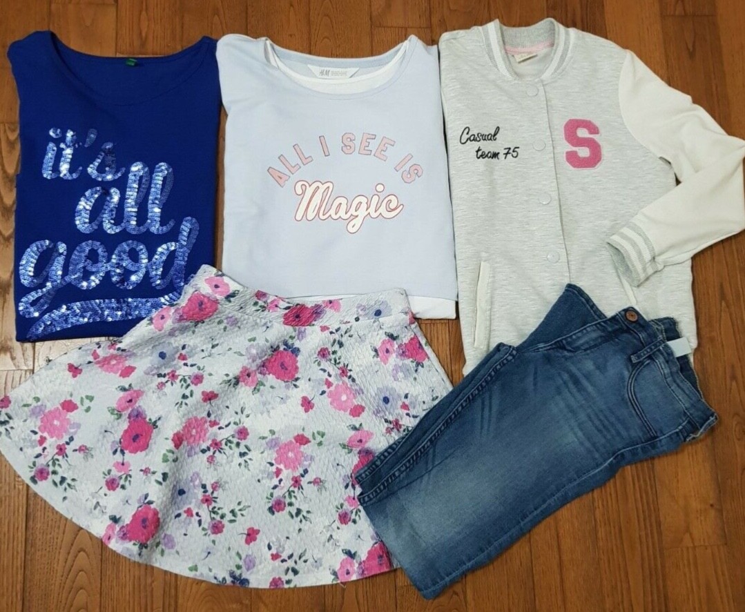 Ensemble De Vêtements Fille 7-8 Ans - Marques Benetton, GAP, H&M, Occasion Très Bon état