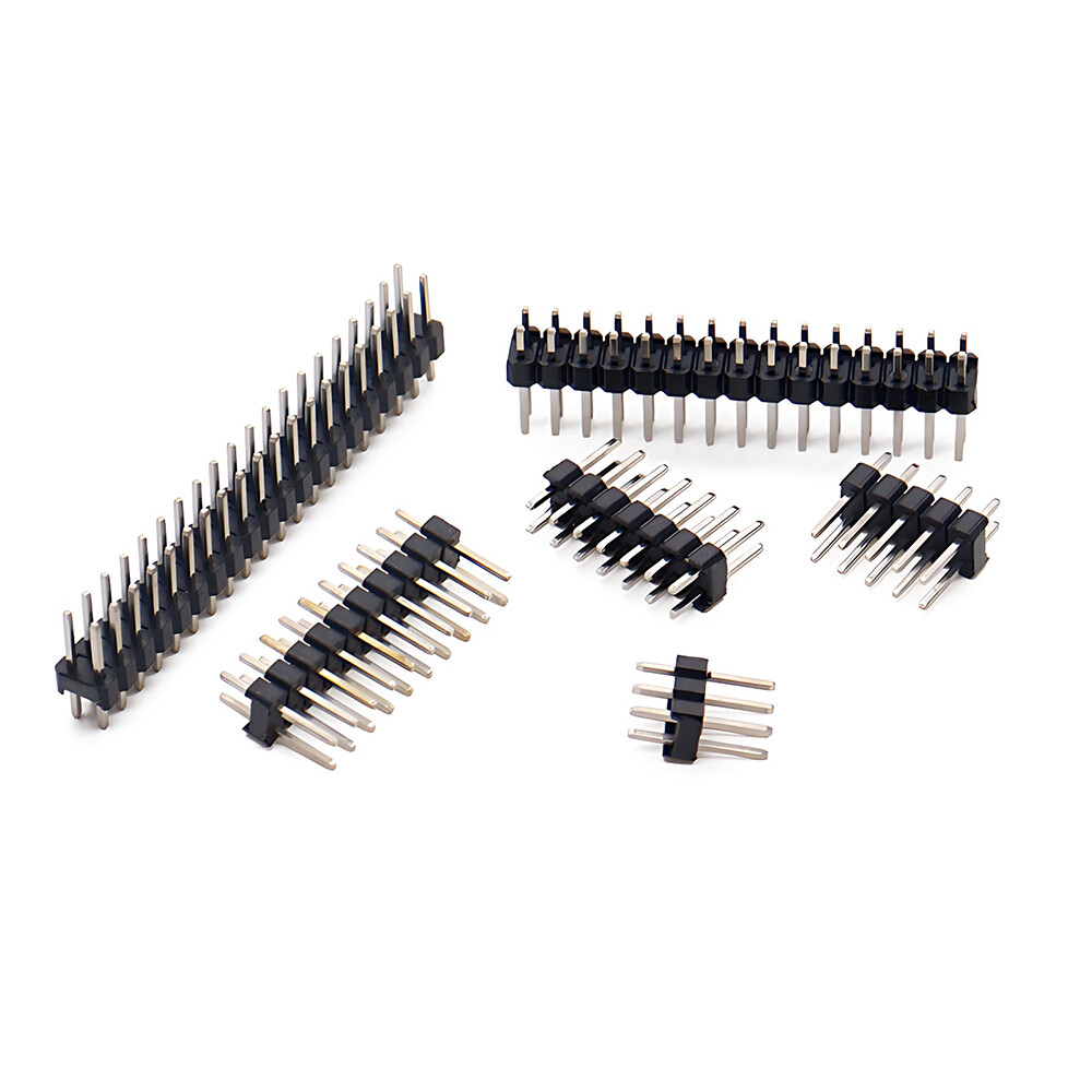 Male Straight Double Row Pin Header Strip 2.54mm Pitch 2P/3/4/5/6