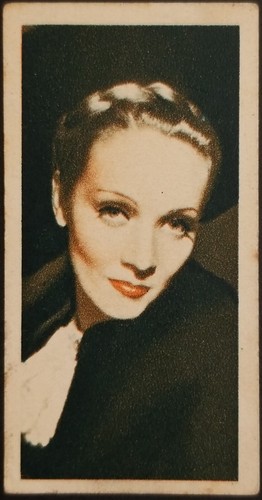 1934 Marlene Dietrich Godfrey Phillips Tobacco Trading Card #37 Filmstars