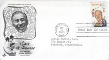 1355 6c WALT DISNEY - Artcraft - Ayerst Laboratories variety FDC