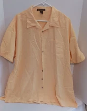 Harriton Men's Button Down Flat Bottomed Yellow Plaid Shirt Sz 2XL FREE SHIPPING