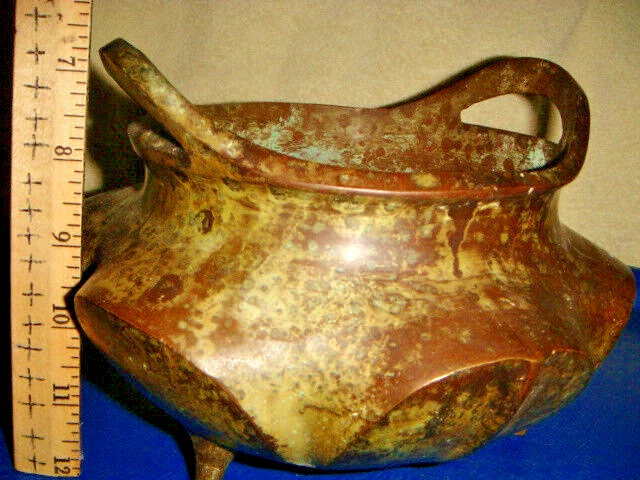 ANTIGÜEDADES QUEMADOR DE INCENTIVOS DINASTÍA MING CHINA 8 X 6 X5 INS MARCA BASE XUANDE Foto 4 de 4