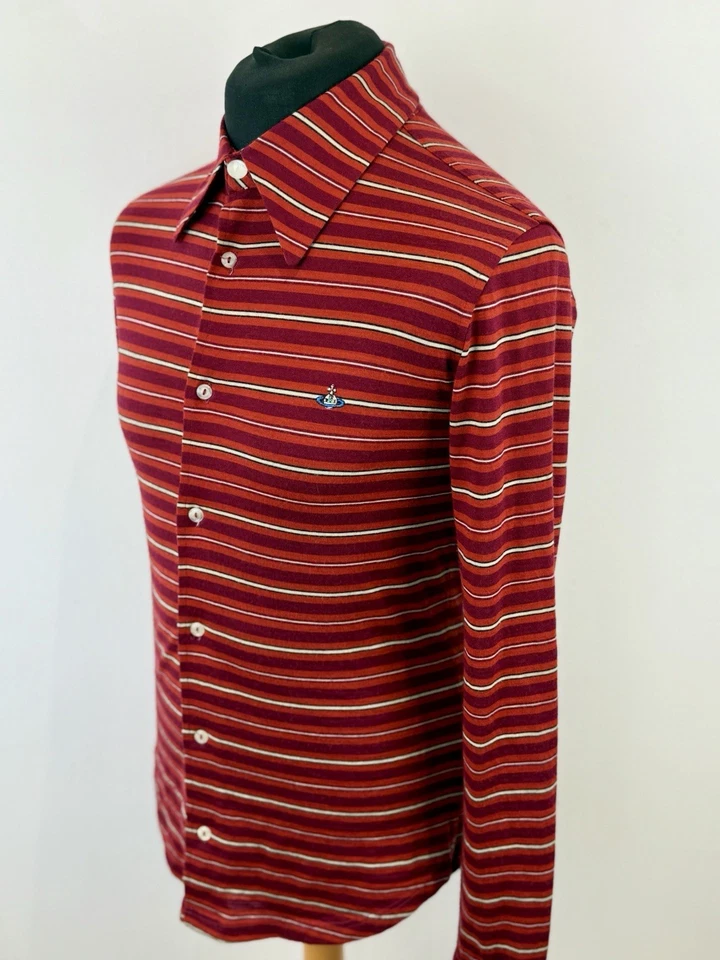 Vintage Vivienne Westwood RED STRIPED WOOL Shirt Size Large L Extremely Rare - Image 2 of 4