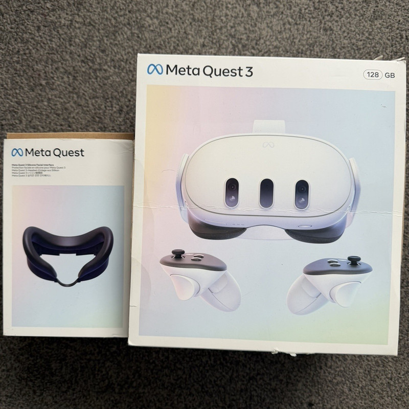 Meta Quest 3 128GB Standalone VR Headset with Controllers & Carrying Case