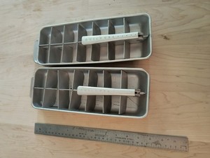 Frigidaire Quickcube Aluminum Ice Cube Trays, Vintage, Set of 2