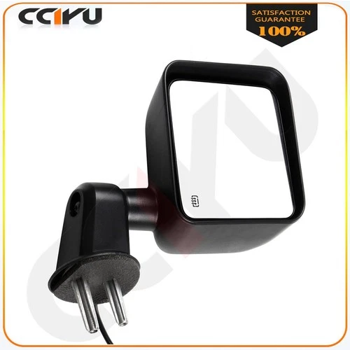 For 2007-17 Jeep Wrangler Right Hand Side Mirror Black Manual Power Heated