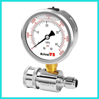 #ad 6000PSI Washer Pressure Gauge3 8quot; Push to Connection Quick ConnectionStainl... $27.85