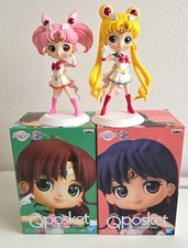 Qposket Sailor Moon set 4 pezzi figure imperfette Banpresto confezione figurine
