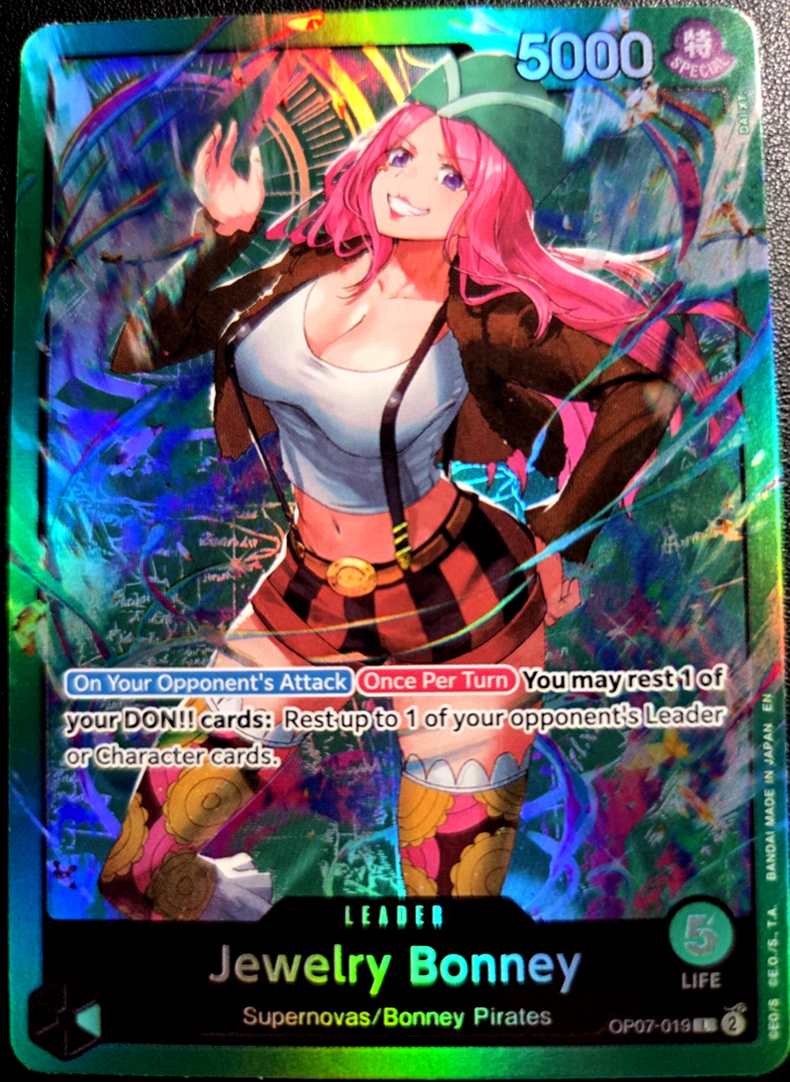 Jewelry Bonney OP07-019 ONE PIECE Tcg Card Game NM GREEN Leader | eBay