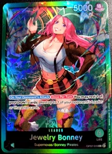 Jewelry Bonney OP07-019 ONE PIECE Tcg Card Game NM GREEN Leader