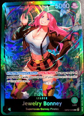 Jewelry Bonney OP07-019 ONE PIECE Tcg Card Game NM GREEN Leader | eBay