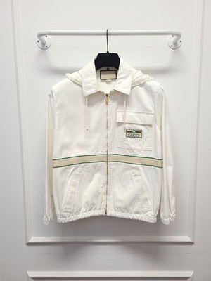 Gucci White Label Banding Logo Windbreaker Jacket 44
