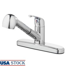 Single Handle Kitchen Sink Faucet Pull-Out Sprayer 2-Function Stream Spray New