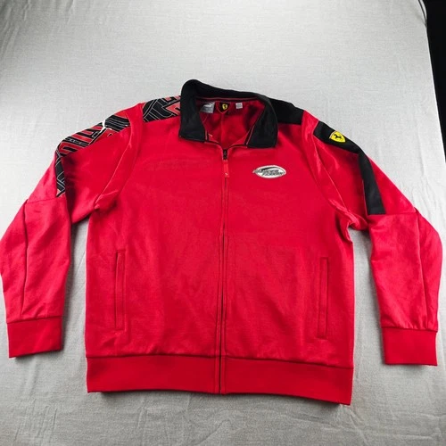 PUMA Ferrari Race T7 Track Jacket Rosso Corsa Red XL 533722-02 NWT - product listing photo