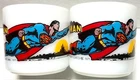 Vintage Superman 1971 DC Comics Federal Milk Glass Mug Pair
