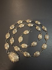 Vintage Navajo Sterling Silver Concho Belt