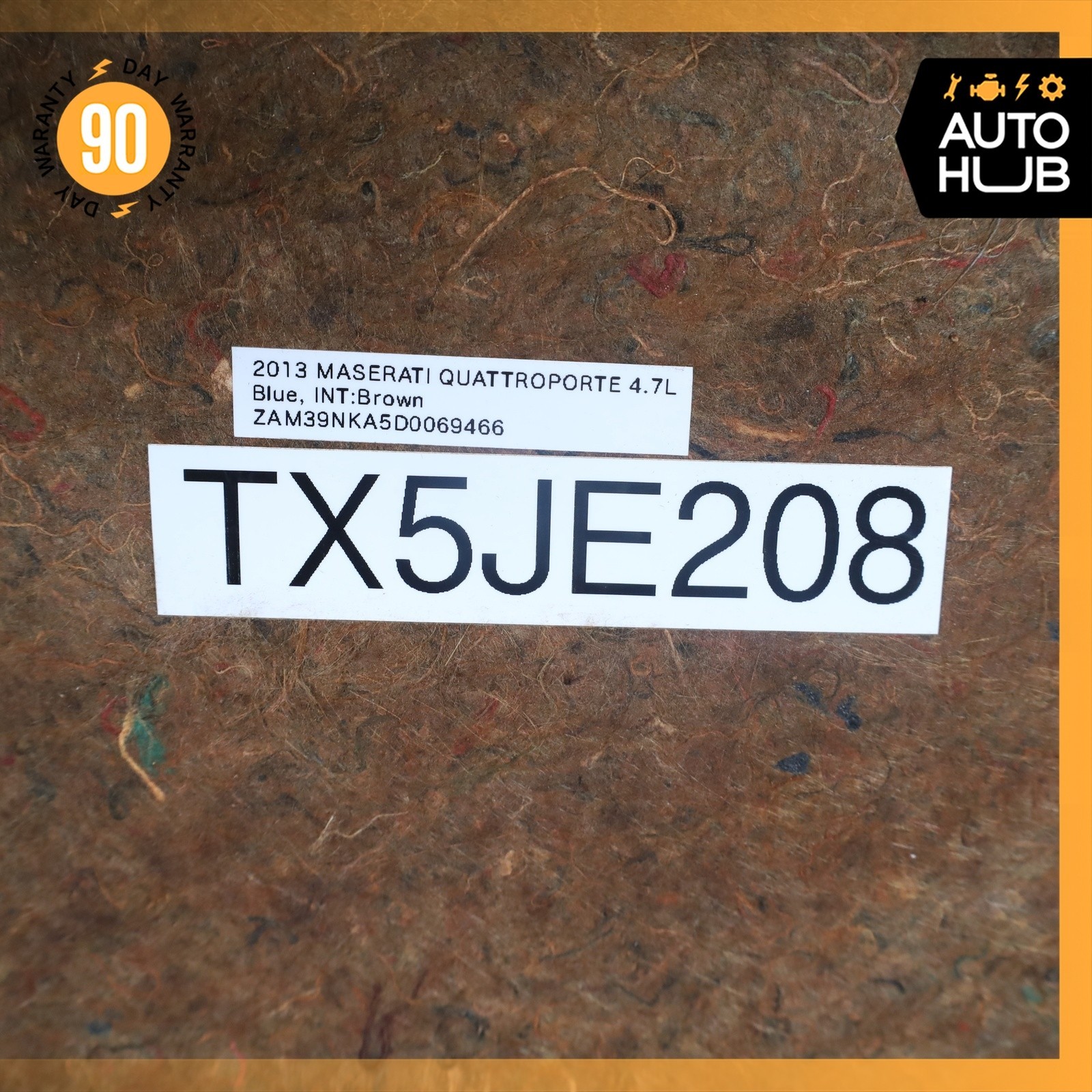 03-13 Maserati Quattroporte M139 Hood Insulation Cover Panel OEM 51k