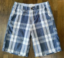 Y2K American Eagle Plaid Shorts Men's 30x11 Longer Length Preppy Skater 90s