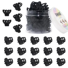 20 PCS Small Black Octopus Claw Clips 3cm Half Up Hair Styling Accessories