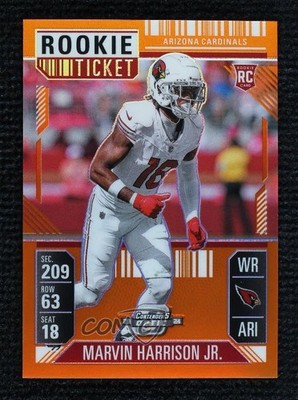2024 Contenders Optic Orange Prizm 11/75 Marvin Harrison Jr #88 Rookie RC 1k9t