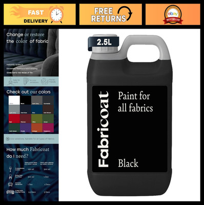 Upholstery Paint & Dye 2500ml Black - Revive Couches, Chairs, Car Interiors, Clo