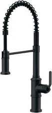 Gerber Plumbing Kinzie Pre-Rinse Kitchen Faucet, Satin Black