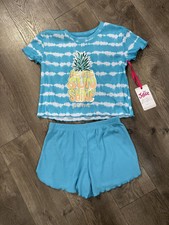 Justice  Be The Sunshine  2 Piece Pajama Set Size Small 7/8 New