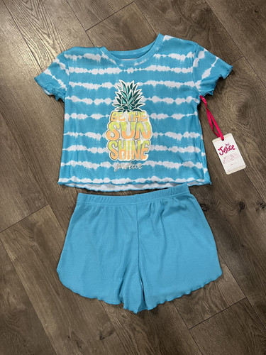 Justice “Be The Sunshine” 2 Piece Pajama Set Size Small 7/8 New - Picture 1 of 4