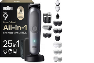BRAUN SERIES 9 AIO956 GROOMING KIT FACE HAIR & BODY TRIMMER 120 MIN UNUSED