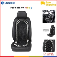 Wood Beaded Seat Cover Back Massage Cushion for Stress Relief Universal Fit