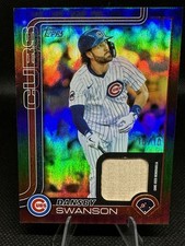 Dansby Swanson 2025 Topps Series 1 Real One Black Foil 10/10 Cubs #303