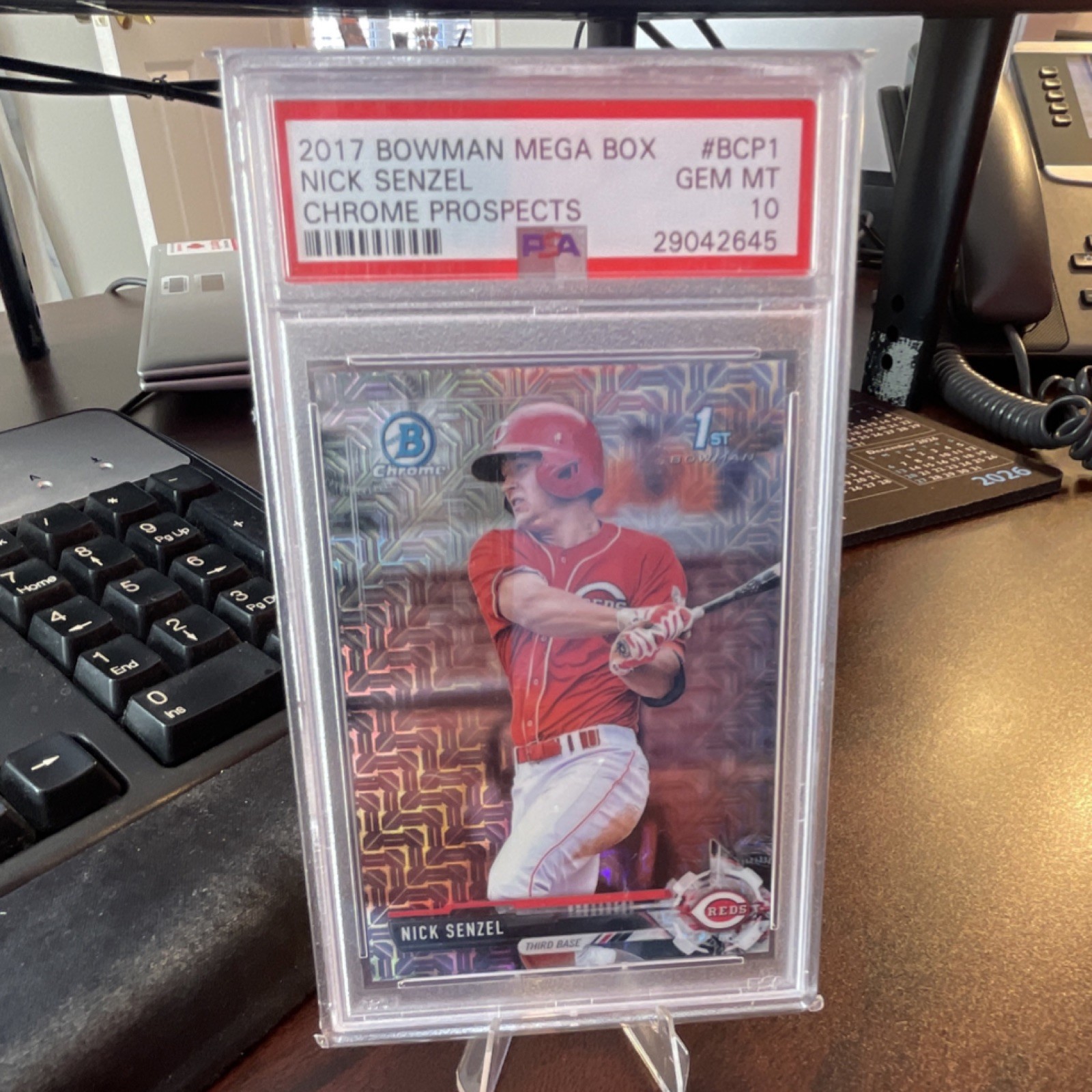 Bowman 2017 Mega Box Chrome Prospects Mojo Nick Senzel #BCP1 Rookie PSA 10 Reds