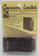 American Limited Models 9200 HO Operating Diaphram Heavyweight Passenger Cars