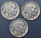 1936-P-D-S 5C BUFFALO NICKELS (3)  KM# 134 Grade: VG and Better  A7284