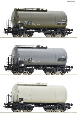 Roco 76015 Spur HO DRG Kesselwagen-Set 3-teilig Epoche 2 NEU + OVP
