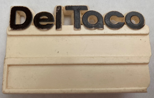 Vintage DEL TACO Employee Name Tag Badge Store Restaurant Fast Food Southern CA