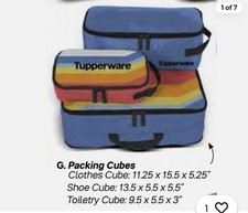 Tupperware Packing Cubes Consultant Award Set 3pz Vestiti Bagagli Viaggio Nuovo