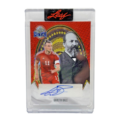 Gareth Bale 1/1 Auto Leaf Metal Wales Football Legend Presidents Day Ed. BA-GB2